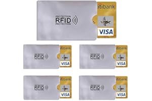 FORMA BLOCKER TÜV geprüfte RFID Schutzhülle (5 Stück) Blocker Hülle NFC Hüllen Datenschutz Abschirmung EC Karte Kreditkarte Schutzhüllen