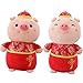 Produktbild 2 STÜCKE 2019 Jahr Des Schweins Maskottchen Plüschtier China Frühlingsfest Schwein Jahr Maskottchen Party Hängende Dekoration, Chinesisches Jahr Dekoration Geschenk Schwein Plüsch Spielzeug