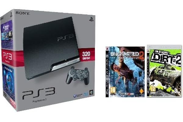 Console PS3 Slim 320 Go + Uncharted 2 : Among thieves+ Colin McRae: Dirt 2