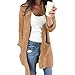 Produktbild Dasongff Damen Long Knit Cardigan Strickjacke V-Ausschnitt Lose Outwear Strickmantel mit Taschen Kimono Sweaters Langarmshirts Offene Tops