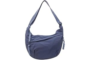 AiNinXun Mezzaluna Borsa Donna Tracolla Grande Hobo Borsa Marsupio Donna in Nylon Borse a Spalla Grandi con Tracolla Regolabile Crossbody Bag Ragazza Borsa a Mezzaluna Donna per Università Viaggio