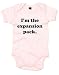 Produktbild I'm the expansion pack, Gedruckt Baby Strampler - Hellrosa/Schwarz 3-6 Monate