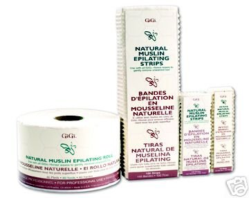 GiGi Natural Muslin Epilating Strips - Large 100-Count