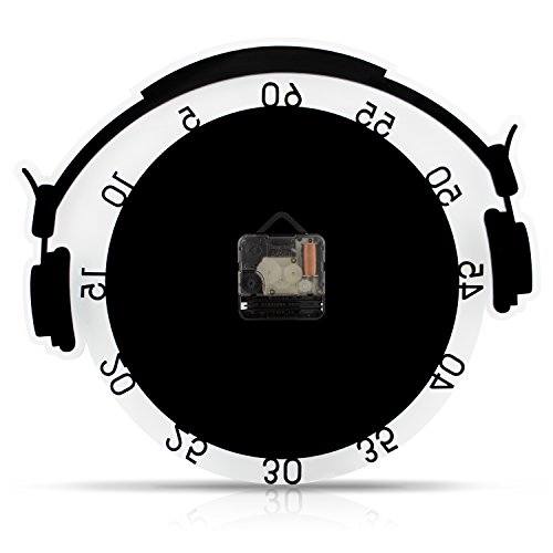 VENKON – Design Wanduhr mit Quarzuhrwerk – Modell „DJ at Work“ – ca. 27 x 31 cm - 5