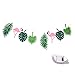 Produktbild MagiDeal Hawaiische Tropische Blätter Flamingo Bunting mit Lichtkette Girlande Party Dekor - Grün