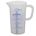 Produktbild Messbecher 250 ml, erhabene blaue Skala, Dosierbecher luzent, 250 ml m.Henkel