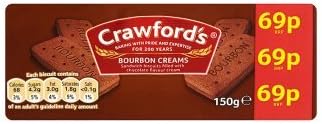 Crawfords Bourbon Creams (150g x 12)