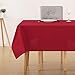 Produktbild Deconovo Tischdecke Wasserabweisend Tischwäsche Lotuseffekt Tischtuch 130x280 cm Rot