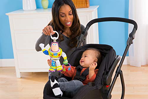 LAMAZE TOY STORY - Buzz l'Éclair, Peluche Bébé à Clip pour Berceau ou Poussette L27259, TOMY officiel, Jouet d'Éveil Bébé, Peluche Sensorielle Multicolore Convient dès la Naissance – Image 4