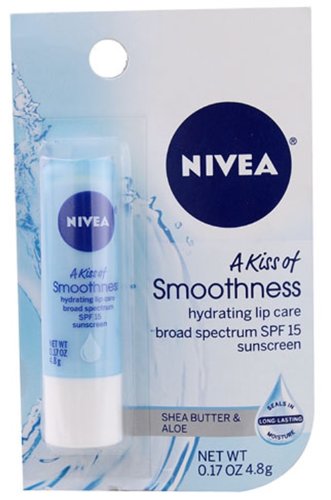 Nivea A Kiss Of Smoothness Hydrating Lip Care Spf 15 - 0.17 Oz (2 Pack)