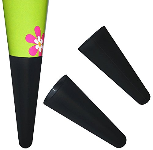 stabile Spitze - Schultüten - " SCHWARZ " - aus Kunststoff / für die Schultüte - für die fertige Zuckertüte oder Bastelset´s - ECKIG - Schulanfang Schultütenspitze - Kunststoffspitze