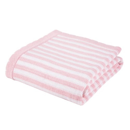 Elegant Baby Blanket Pink Stripes 30