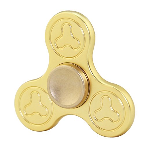 Centrawin Finger Spinner Fidget Toy Light Gold with 3 Wings Anxiety, Boredom, ADHD and Stress Reducer Toy