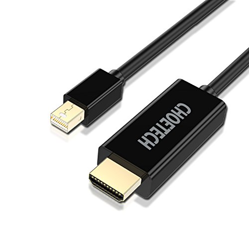 Mini DP auf HDMI Kabel (6ft/1.8M), CHOETECH Mini DisplayPort (Thunderbolt Port kompatibel) zum HDMI Kabel (1080p Auflösung) für MacBook Pro, MacBook Air, Mac mini, Microsoft Surface Pro 3/4 und andere