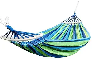 HomeFast Portable Outdoor Hammock Hang Bed Travel Camping Swing Canvas with Backpack (200cm x 150cm)