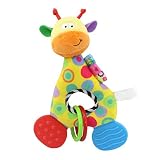 BEST IDEA DE REGALO PARA BEBÉS: tamaño conveniente de bebé juguetes para cuna, sus telas naturales con altas propiedades de absorción, el atractivo diseño del animal hará felices incluso a bebés de 3 meses de edad