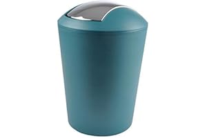 douceur d'intérieur, Poubelle Flic Flac (5.6 L) Vitamine Bleu/Emeraude, Plastique