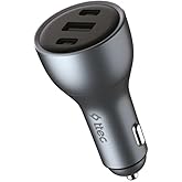 ttec SmartCharger Trio PD 130W Car Fast Charger 2 USB-C+USB-A