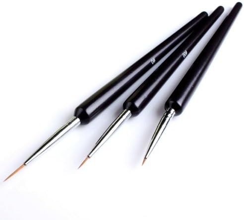Davidsonne 3PCS Tiny Acrylic Nail Art Design Decoration Pen Brush Painting Drawing Tool