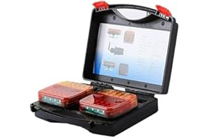 JJ 2 x Feux Arrière Base Aimanté Sans Fil Universel E11 Homologué 5 Fonctions Fixation Magnétique Wireless Pour Auto Camion Tracteur Remorque Caravane