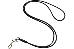 Dog & Field SIGNATURE DOG WHISTLE LANYARD – Lightweight, Stylish & Durable Whistle Lanyard for Dog Training – Comfortable Rubber Hardware – (Black)