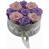 ETERNAL ROSES, konservierte Rosen XL, Blumengeschenk Lavender & Light Pink