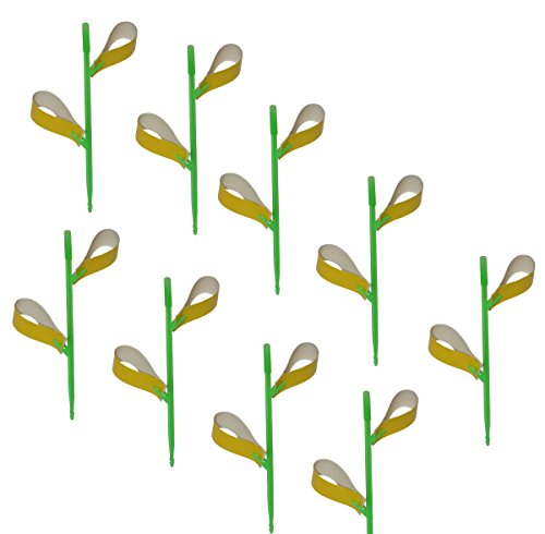 18 Stück Gelbtafeln Gelb-Sticker Fliegenfänger Sticker inkl. Stäbe zu Befestigung - 3