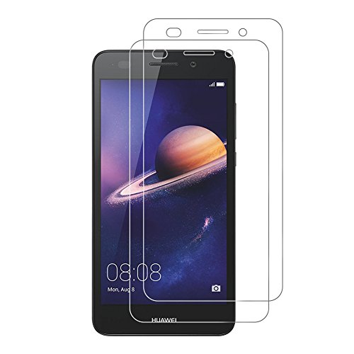  2-Pack  Huawei Y6 II Cristal Templado Protector de Pantalla  Nazzamo Huawei Y6 II Templado Vidrio Protector de Pantalla  Ultra-trasparente   Sin Burbujas   Resistente a Ara  azos 