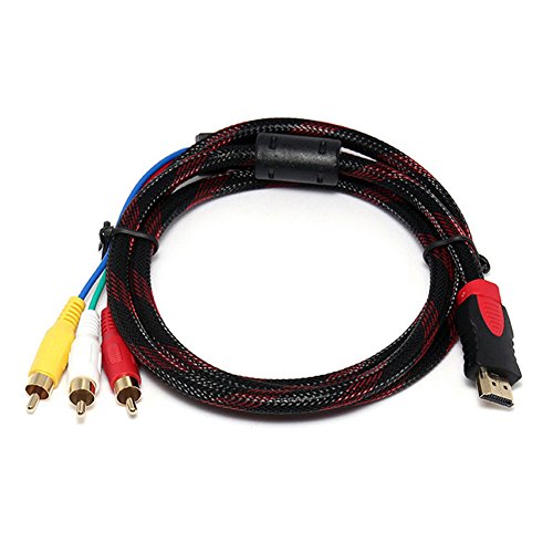 Nereids Net HDMI zu 3RCA Video Audio Kabel Konverter Adapter, Signal Sender Kabel für PC Laptop TV Xbox PS3 PS4 VHS VCR Kamera dvd-white - 3