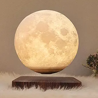 Ritmo Luxury Night Light, Levitating Moon Lamp, Ball Night Lights with 3 - Color Dimmable, Technology Magnetic Levitation Moon Light for Living Room / Office / Bedroom