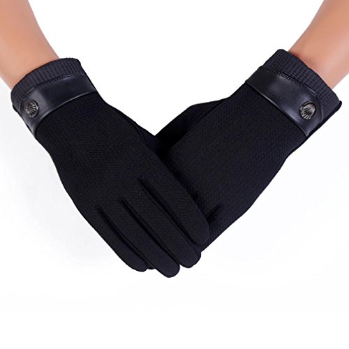 Snowboard Gloves,Tefamore Men Thermal Winter Touch Screen Motorcycle Ski Gloves (Black)
