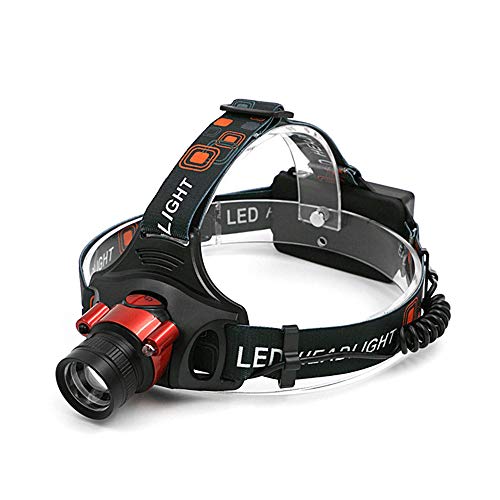 LHXHL LED Infrared Sensor Headlight, Charging Wireless Wave Switch Night Fishing Light, Flashlight Adjustable Focus Zoom IPX6 Waterproof Portable Light