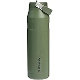 Stanley IceFlow Aerolight Flip Straw 2.0 Pipetli Su Şişesi, Haki (Dried Pine), 1.06 Litre