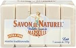 Savon le Naturel - Vértiable Savon de Marseille Extra Pur au Lait x5 - 100 g