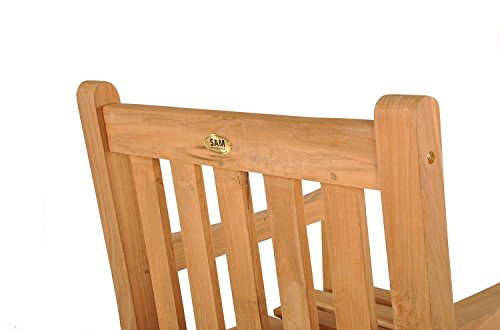 SAM® Sparset: Teak Holz Gartensessel Caracas, Gartenstuhl, inklusive Auflage in beige, Sessel aus Massivholz, Bequeme Armlehnen, Holzstuhl, ideal für Balkon, Garten und Terrasse [53257863] - 5