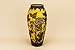 Produktbild Große gelbe Glasvase Brown Floral Design Imitating Galle Glass