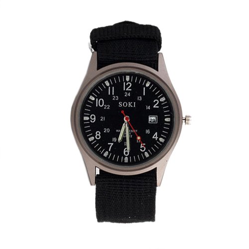 SOKI Quarz Militaerarmee Sport Mann Armbanduhr Zifferblatt Kalender Uhren Legierung Schwarz SOKI Quarz Militaerarmee Sport Mann Armbanduhr Zifferblatt Kalender Uhren Legierung Schwarz