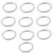 Produktbild 30mm Durchmesser Metall silberfarbenes Dual-Loop-Split Ring-Schlüsselring x 10