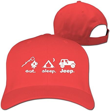 Facsea Runy Custom Eat Sleep Jeep Adjustable Hunting Peak Hat &amp; Cap One Size