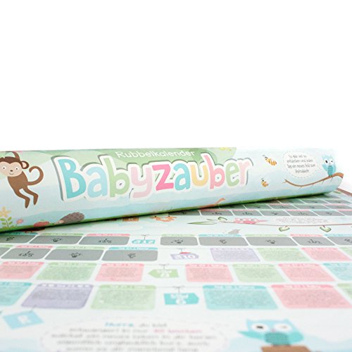 Baby Rubbel-Kalender Schwangerschaftstagebuch Poster Ratgeber zur Schwangerschaft Kalender - 3