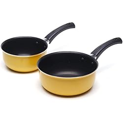 Petite poêle à sauce casserole anti-adhésive pour les potages au lait - Ensemble de départ 12 et 14cm