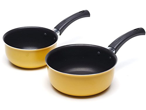 Petite poêle à sauce casserole anti-adhésive pour les potages au lait - Ensemble de départ 12 et 14cm