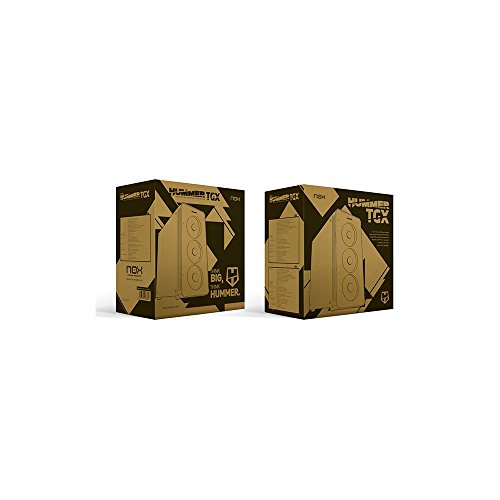 NOX Hummer TGX Torre Negro Carcasa de Ordenador - Caja de Ordenador  Torre  PC  SPCC  Vidrio Templado  ATX EATX ITX Mini-ATX  Negro  Juego 