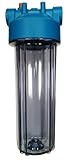 25,4 cm großes Gehäuse für Wasserfilter; für alle Standard-Wasserfilterkartuschen mit 25,4 x 6,4 cm geeignet; in Blau oder transparent erhältlich