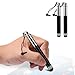 Price comparison product image Deet® Apple iPhone 6 6S, 6 Plus, iPad PRO Mini Retractable Adjustable Capacitive Stylus Touch Pen (Twin Pack) - Black