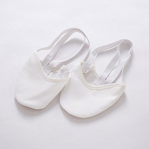 Adult Belly Ballet Dance Shoes Fitness Practice Soft Half Soles Protect Feet Elasticity Toe Pad /Pack Of 3/ . White . L