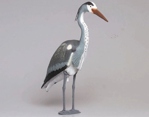 Fischreiher Kunststoff inkl. Stock und Füssen Brema 520, montiert ca. 100 cm hoch (Verpackungsmaß 76 cm)