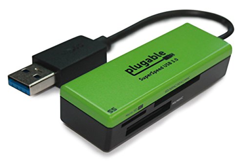 Plugable SuperSpeed USB 3.0 Flash-Speicher Kartenleser für Windows, Mac, Linux, und bestimmte Android Systeme - Unterstützt SD, SDHC, SDXC, Micro SD / T-Flash, MS, MS Pro Duo, MMC und mehr