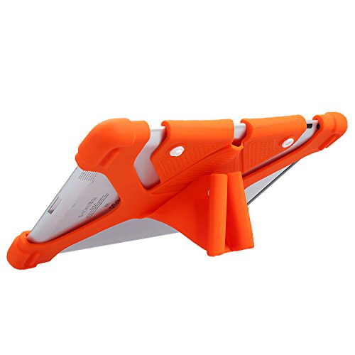 NEWSTYLE 8,9-10,5 Zoll Universal Tablet Ständer Halterung Hülle Ultra Slim Flexible Silikon Schutzhülle – Orange - 4