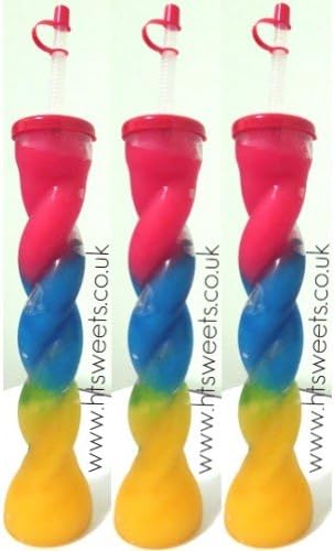TWIST Slush Yard Cups 17OZ x 80 cups with lid and straw, Slush Puppie
